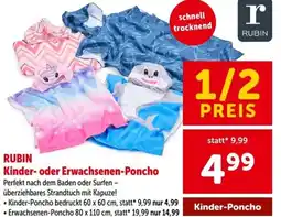 Interspar RUBIN Kinder- oder Erwachsenen-Poncho Angebot