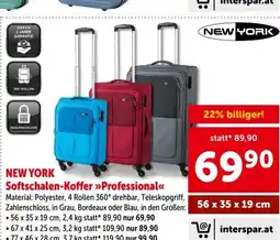 Interspar NEW YORK Softschalen-Koffer professional Angebot