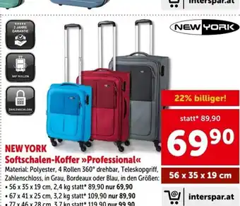 Interspar NEW YORK Softschalen-Koffer professional Angebot