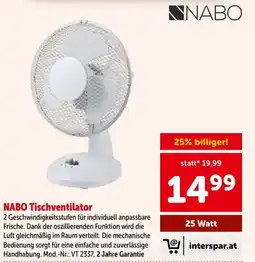 Interspar NABO Tischventilator Angebot