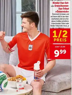 Interspar Kinder-Fan-Set- oder Erwachsenen- Fan-Trikot Österreich Angebot