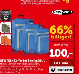 Interspar NEW YORK Koffer-Set 3-teilig S/M/L Angebot