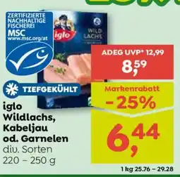 ADEG iglo Wildlachs, Kabeljau od. Garnelen Angebot