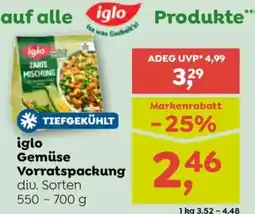 ADEG iglo Gemüse Vorratspackung Angebot