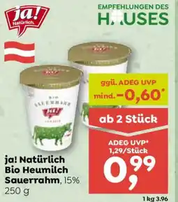 ADEG ja! Natürlich Bio Heumilch Sauerrahm Angebot