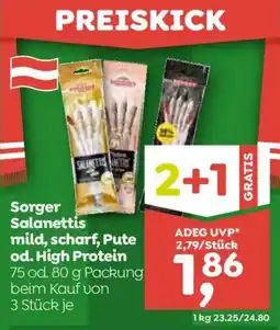 ADEG Sorger Salanettis mild, scharf, Pute od. High Protein Angebot