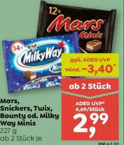 ADEG Mars Snickers, Twix, Bounty od. Milky Way Minis Angebot