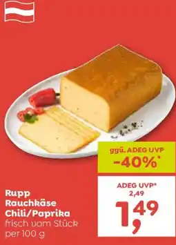 ADEG Rupp Rauchkäse Chili/Paprika Angebot