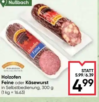 Maximarkt Holzofen Feine oder Käsewurst Angebot
