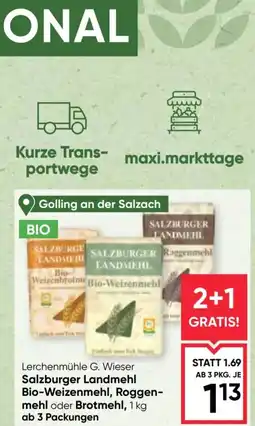 Maximarkt Salzburger Landmehl Bio-Weizenmehl, Roggen- mehl oder Brotmehl, Angebot