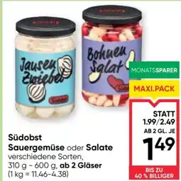 Maximarkt Südobst Sauergemüse oder Salate Angebot