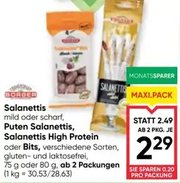 Maximarkt Salanettis mild oder scharf, puten salanettis, salanettis high protein Angebot