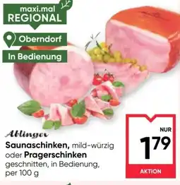 Maximarkt Saunaschinken, mild-würzig oder Pragerschinken Angebot