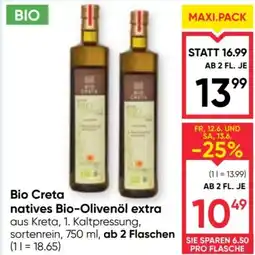 Maximarkt Bio Creta natives Bio-Olivenöl extra Angebot