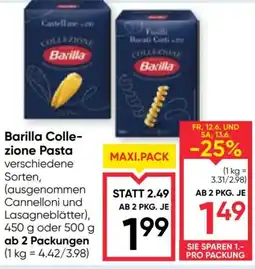 Maximarkt Barilla Colle- zione Pasta Angebot