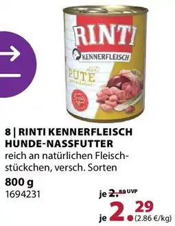 Dehner Rinti kennerfleisch hunde nassfutter Angebot
