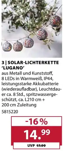 Dehner Solar lichterkette lugano Angebot