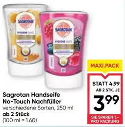 Maximarkt Sagrotan Handseife No-Touch Nachfüller Angebot