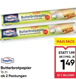 Maximarkt Butterbrotpapier Angebot