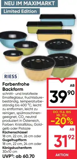 Maximarkt Farbenfrohe Backform Angebot
