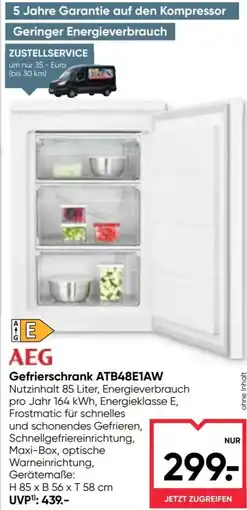 Maximarkt Gefrierschrank ATB48E1AW Angebot