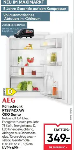 Maximarkt Kühlschrank RTS814DXAW ÖKO Santo Angebot