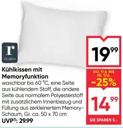 Maximarkt Kühlkissen mit Memoryfunktion Angebot