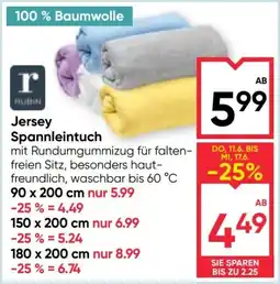Maximarkt Jersey Spannleintuch Angebot