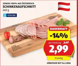 Hofer Schinkenaufschnitt Angebot