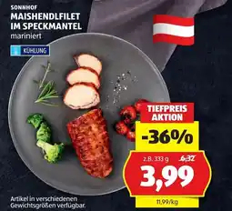 Hofer Maishendlfilet im speckmantel Angebot