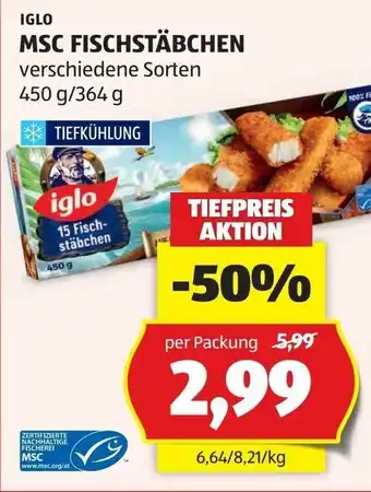 Iglo msc fischstäbchen