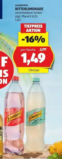 Hofer Schweppes bitterlimonade Angebot
