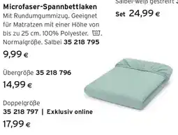 Tchibo Eduscho Microfaser Spannbettlaken Übergröße Angebot