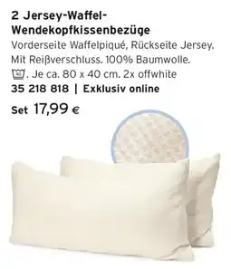 Tchibo Eduscho 2 Jersey Waffel Wendekopfkissenbezüge Angebot