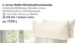 Tchibo Eduscho 2 Jersey Waffel Wendekopfkissenbezüge Angebot