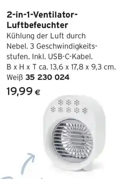 Tchibo Eduscho 2 in 1 Ventilator Luftbefeuchter Angebot