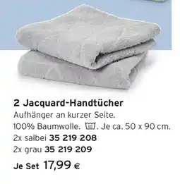 Tchibo Eduscho 2 Jacquard-Handtücher Angebot