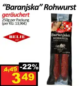 Wurstico Baranjska" Rohwurst Angebot