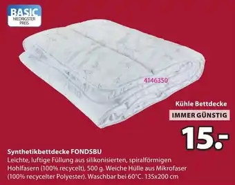 JYSK Synthetikbettdecke FONDSBU Angebot