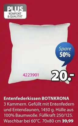 JYSK Entenfederkissen BOTNKRONA Angebot