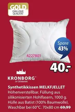 JYSK Synthetikkissen MELKFJELLET Angebot
