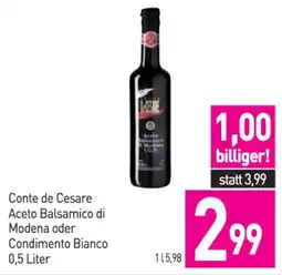 Sutterlüty Conte de Cesare Aceto Balsamico di Modena oder Condimento Bianco Angebot
