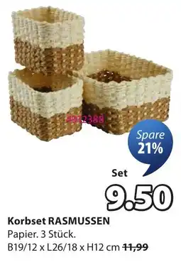 JYSK Korbset RASMUSSEN Angebot