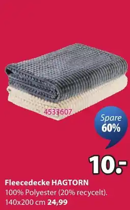 JYSK Fleecedecke hagtorn Angebot