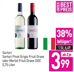 Sutterlüty Sartori Pinot Grigio Friuli Grave oder Merlot Friuli Grave DOC Angebot