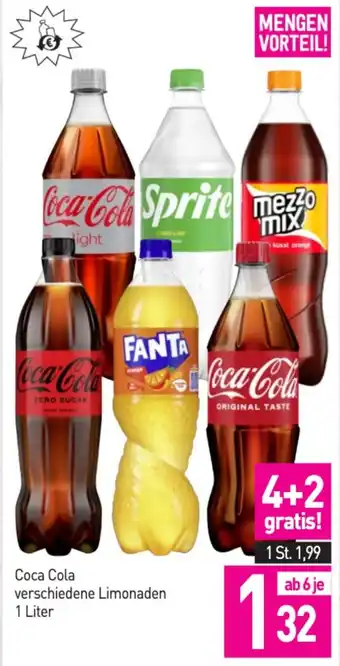 Sutterlüty Coca Cola verschiedene Limonaden Angebot