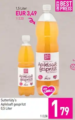 Sutterlüty Apfelsaft gespritzt Angebot