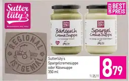 Sutterlüty Spargelcremesuppe oder Käsesuppe Angebot