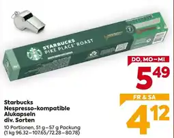 Billa Starbucks Nespresso-kompatible Alukapseln Angebot
