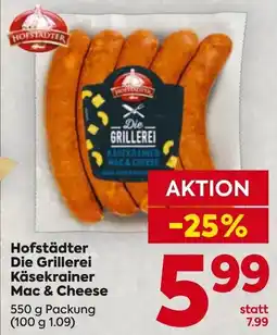Billa Hofstädter Die Grillerei Käsekrainer Mac & Cheese Angebot